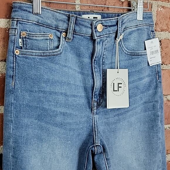 Lovers + Friends Womens Mason High Rise Skinny Cropped Denim Jeans in Miramar 27 - Picture 3 of 16